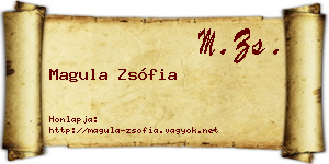 Magula Zsófia névjegykártya